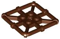Reddish Brown Plate, Modified 2 x 2 with Bar Frame Square