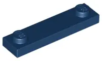 Dark Blue Plate, Modified 1 x 4 with 2 Studs without Groove