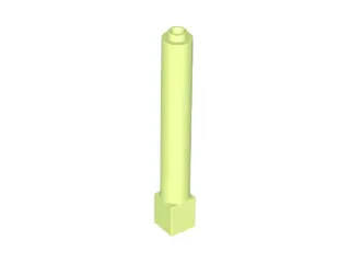 Yellowish Green Support 1 x 1 x 6 Solid Pillar