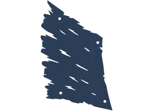 Dark Blue Cloth Sail 12 x 20 Tattered with Holes