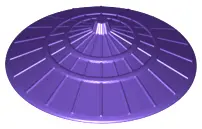 Dark Purple Minifigure, Headgear Hat, Conical Asian