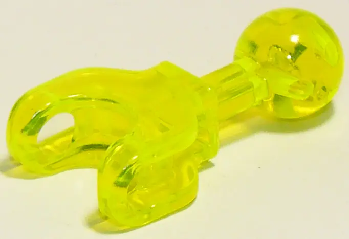 Trans-Neon Green Hero Factory Arm / Leg with Ball Joint on Axle and Ball Socket, Short