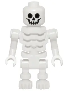 Skeleton with Standard Skull, Angular Rib Cage, Bent Arms