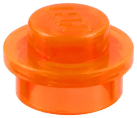 Trans-Neon Orange Plate, Round 1 x 1