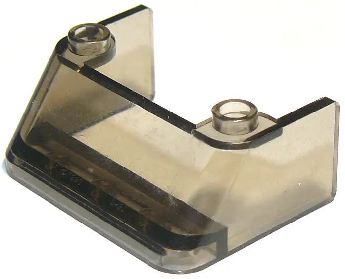 Trans-Brown Windscreen 3 x 4 x 1 1/3 with 2 Studs on Top