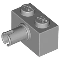 Light Bluish Gray Brick, Modified 1 x 2 with Pin