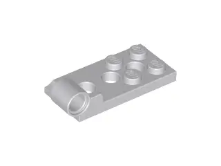 Light Bluish Gray Hinge Plate 2 x 4 with Pin Hole and 3 Holes - Bottom
