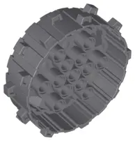 Dark Bluish Gray Wheel Hard Plastic with Small Cleats