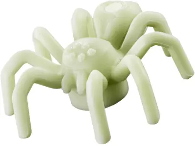 Glow In Dark White Spider with Elongated Abdomen