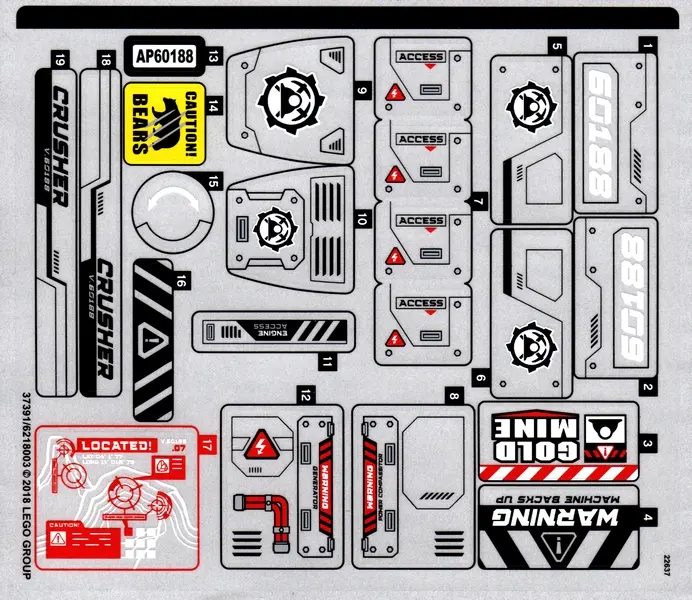 Sticker Sheet for Set 60188 - (37391/6218003)