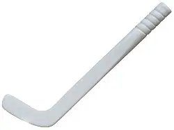 White Minifigure, Utensil Hockey Stick, Tapered Shaft