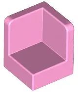 Bright Pink Panel 1 x 1 x 1 Corner