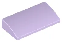 Lavender Slope, Curved 2 x 4 x 2/3 with Bottom Tubes