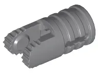 Dark Bluish Gray Hinge Cylinder 1 x 2 Locking with 2 Fingers and Axle Hole on Ends with Slots