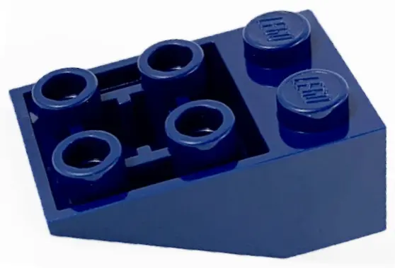 Dark Blue Slope, Inverted 33 3 x 2 with Flat Bottom Pin and Connections between Studs