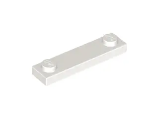 White Plate, Modified 1 x 4 with 2 Studs without Groove