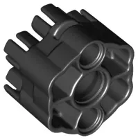 Black Projectile Launcher Part, Rapid Shooter Six Barrel - Angled Barrels