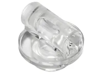Trans-Clear Plate, Round 1 x 1 with Bar Handle on Short Stem