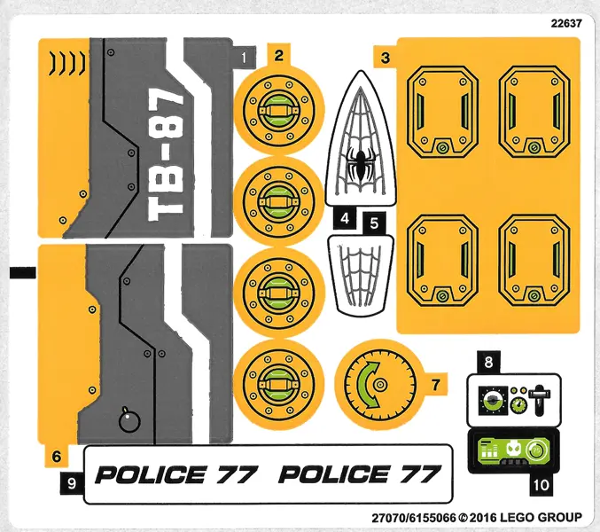 Sticker Sheet for Set 76059 - International Version - (27070/6155066)
