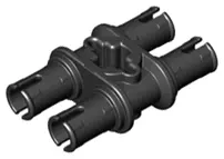Black Technic, Pin Double with Axle Hole