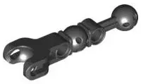 Black Hero Factory Arm / Leg with Ball Joint on Axle and Ball Socket and 2 Pin Holes