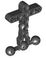 Black Large Figure Torso Skeletal with T-Shaped Liftarm and 3 Ball Joint