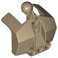 Dark Tan Large Figure Chest Armor with Holes and Ball Joint