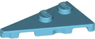 Medium Azure Wedge, Plate 4 x 2 Left, Pointed