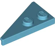 Medium Azure Wedge, Plate 4 x 2 Right, Pointed