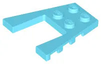 Medium Azure Wedge, Plate 4 x 4