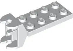 White Hinge Plate 2 x 4 with Articulated Joint - Female