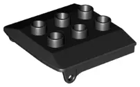 Black Duplo Backhoe / Train Cabin Roof