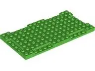 Bright Green Brick, Modified 8 x 16 x 2/3 with 1 x 4 Indentations