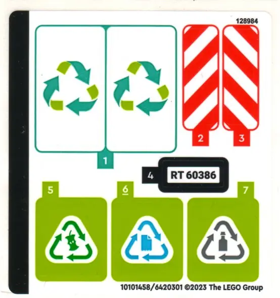 Sticker Sheet for Set 60386 - (10101458/6420301)