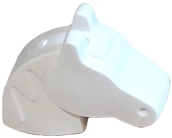 White Minifigure, Utensil Horse Head with Neck and Mane