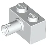 White Brick, Modified 1 x 2 with Pin