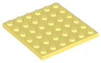 Bright Light Yellow Plate 6 x 6