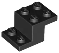 Black Bracket 3 x 2 x 1 1/3 with Bottom Tube