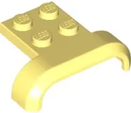 Bright Light Yellow Vehicle, Mudguard 4 x 3 x 1 with Arch Curved