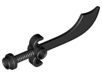 Black Minifigure, Weapon Sword, Scimitar