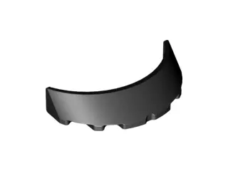 Black Windscreen 3 x 6 x 1 Curved