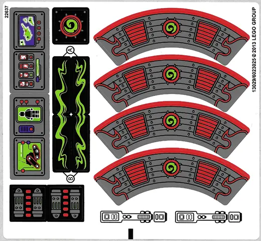 Sticker Sheet for Set 70504 - (13029/6023025)