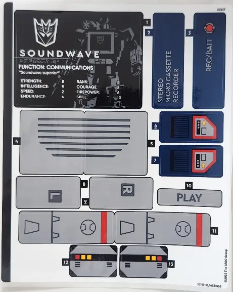 Sheet for Set 10358 - (10114116/6551553)