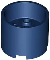 Blue Brick, Round 3 x 3 x 2 with Recessed Center and Axle Hole