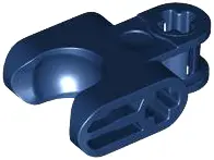 Blue Technic, Axle Connector 2 x 3 with Ball Joint Socket - Closed Sides, Straight Forks with Closed