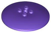 Dark Purple Dish 6 x 6 Inverted (Radar) - Solid Studs