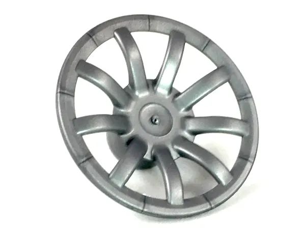 Flat Silver Wheel Cover 9 Spoke - 24mm D. - for Wheels 55982 and 56145