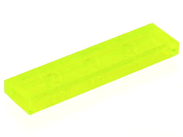 Trans-Neon Green Tile 1 x 4