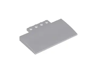 Light Bluish Gray Slope, Curved 5 x 8 x 2/3 with 4 Studs