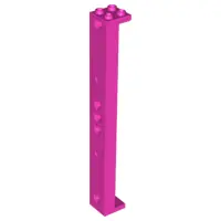 Dark Pink Support 2 x 2 x 13 with 5 Pin Holes